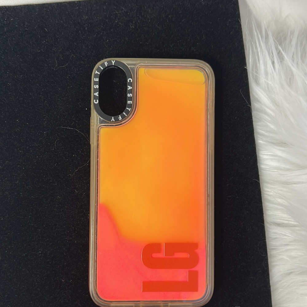 Casetify Neon Sand Liquid Custom Case Only  (IPhone X)